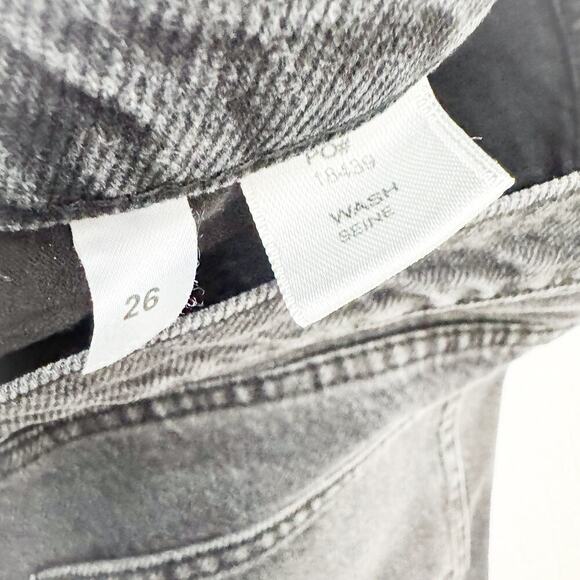 Reformation Jeans Charcoal Wash Denim Cutoff Shorts Zip Fly Siene Wash SIze 26 - Picture 3 of 6